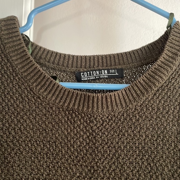 Cotton On Sweaters Olive Green Knit Sweater Poshmark